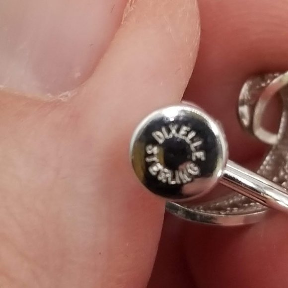 Dixelle Vintage Sterling Necklace & Screw-on Earring Set AB Rhinestone - Picture 10 of 13